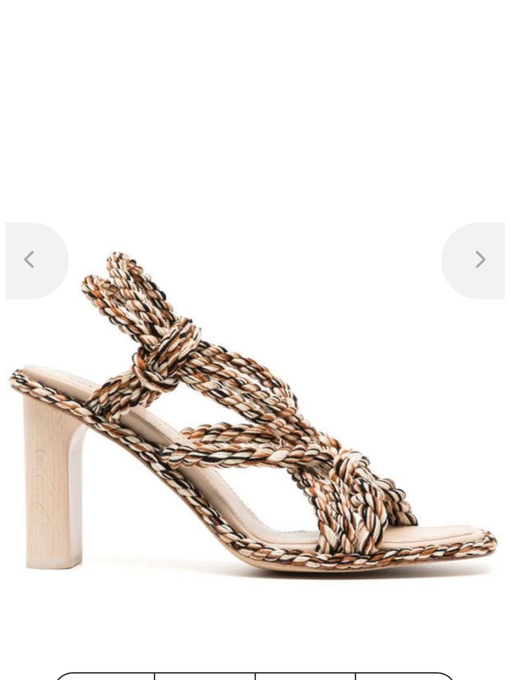 Ulla Johnson Rope Heel Sandals-Brown/Black/Tan-Size 36/Size 6